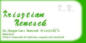 krisztian nemcsek business card